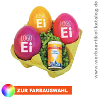 LOGOEi 3er + Salz, nette Werbegeschenke Ostern mit Ihrem individuellen Branding!