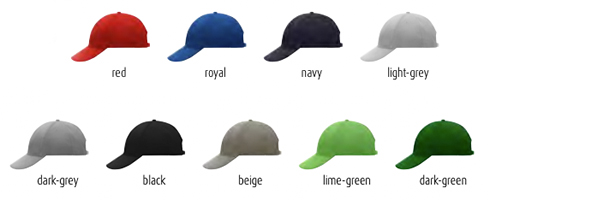 6 Panel Cap low-profile - Werbecaps  mit Ihrem Logo bedruckt. 