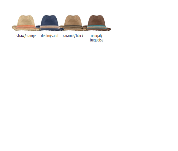 Trendy Summer Hat - Sommer Hut als Werbeartikel mit modischer Fransenkrampe.
