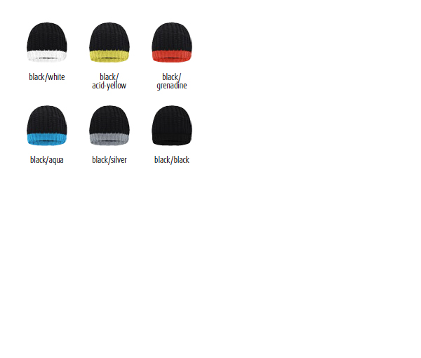 Wintersport Hat - Strickmütze mit Kontrastabschluss, als Werbemittel mit Ihrem Logo
