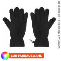 Touch Screen Fleece Gloves - funktionale Werbeartikel Microfleece Handschuhe.