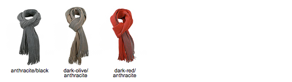 Schal als Firmenpräsent: Ribbed Scarf.. Schal als Firmenpräsent: Ribbed Scarf..
