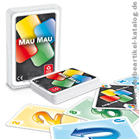 MAU MAU, lustiges und temporeiches Kartenspiel als Werbeartikel für die ganze Familie! MAU MAU, lustiges und temporeiches Kartenspiel als Werbeartikel für die ganze Familie!