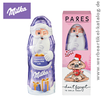 Milka Weihnachtsmann in der Geschenkbox - süße Weihnachtsartikel mit Branding! 