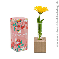 Mini Vase,  als Werbeartikel mit Ihrem Layout verschenken!