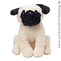 Mops Birgit - schadstroffreie Plüschtiere mit Werbung, für Kinder und Erwachsene. Mops Birgit - schadstroffreie Plüschtiere mit Werbung, für Kinder und Erwachsene.
