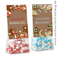 Naschbeutel Streusel Mix - verschenken Sie als Weihnachts Werbegeschenk süßen Streuselspaß! Naschbeutel Streusel Mix - verschenken Sie als Weihnachts Werbegeschenk süßen Streuselspaß!