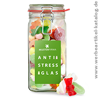 Anti Stress Naschglas, hochwertige se Kundenprsente mit Ihrem Logo! 