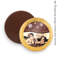 Nougat-Taler, zartschmelzender Nougat als Werbeartikel für Weihnachten! Nougat-Taler, zartschmelzender Nougat als Werbeartikel für Weihnachten!