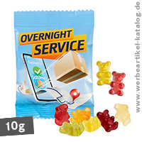 Overnight Fruchtgummi - se Werbeartikel, wenn es einmal schnell gehen muss!  