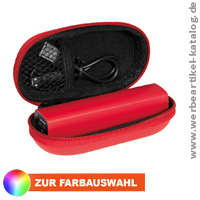 Powerbank 2.200 mAh in einem Poch mit Kabel, als Werbeartikel bedruckt mit Ihrem Logo! 