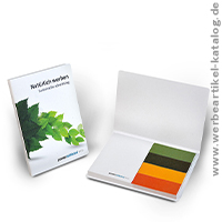 Recycling Haftset 01 mit individualisierbaren Papiermarkern, Werbemittel aus Recyclingpapier!