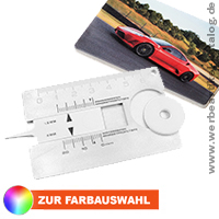 Reifenprofilmesser Card mit Einkaufswagenchip - KFZ Werbeartikel im Scheckkartenformat