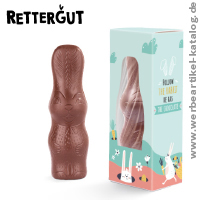 Rettergut Osterhase - Schokoladen Osterhase als Werbeartikel der Ostern rettet!