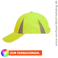 Safety Cap -  6 Panel Werbecap mit reflektierenden Elementen.