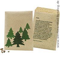 Samentütchen Graspapier Weihnachtsbaum, Weihnachts Streuartikel mit Branding!