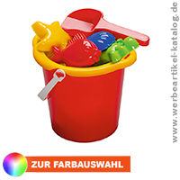 Sandspielset Beach, 7-teiliger Sommer Werbeartikel für Kinder - Giveaways für den Sommer, mit Ihrem Logo bedruckt.