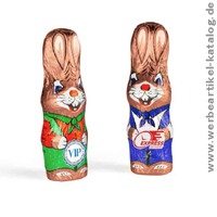 Schoko Osterhase individuell - bedruckter Schokoladen Osterhase für Ihre Promotion Ostern!
