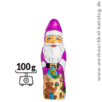 Schokoladen Nikolaus 100g, Werbemittel Weihnachten bedruckt in Ihrem Layout