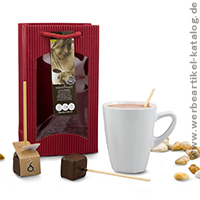 Schokostick in Tasse, nette Aufmerksamkeiten für Kunden, nicht nur an Weihnachten. Schokostick in Tasse, nette Aufmerksamkeiten für Kunden, nicht nur an Weihnachten.