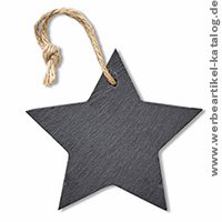 SLATESTAR Anhänger Stern - Weihnachts Streuartikel aus Schiefer, in Form eines Sterns. 