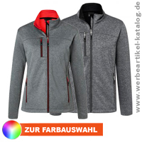 Softshelljacke in Melange-Optik - Werbejacken fr Damen und Herren! 