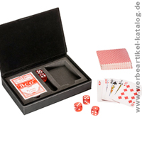 Spielkarten Set mit Box REFLECTS-SALAMINA BLACK , als Kundengeschenk mit Ihrer Werbung! 
