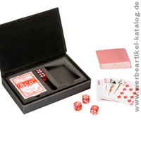 Spielkarten Set mit Box REFLECTS-SALAMINA BLACK , als Kundengeschenk mit Ihrer Werbung! 
