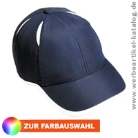 Sportliches 6 Panel Cap aus Microfaser - Werbeartikel Cap fr alle Witterungsbedingungen