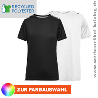 Sportshirt aus recyceltem Polyester - stylisches Funktionshirt mit Druck!