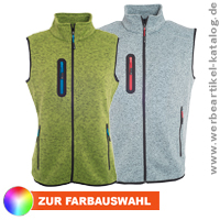 Strickfleece Jacke mit Werbung