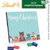 Täfelchen Adventskalender Lindt - Weihnachts Werbemittel, über die sich Ihre Kunden freuen.. 