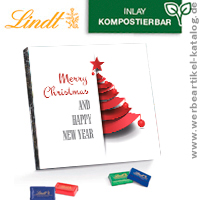 Täfelchen Adventskalender - Lindt Werbegeschenke für Weihnachten. 