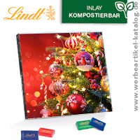 Täfelchen Adventskalender Lindt mit Druck, Motiv Traditionelle Weihnacht