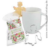 Tassenbackförmchen im Organzabeutel, außergewöhnliche Firmenpräsente Weihnachten Tassenbackförmchen im Organzabeutel, außergewöhnliche Firmenpräsente Weihnachten