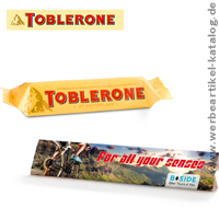 Toblerone-Riegel, Schweizer Marken Schokolade als beliebter Werbeartikel mit Ihrem Logo.