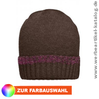 Traditional Beanie - Werbemittel Strickmütze mit breiter Krempe!