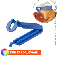 Die Tütenclips Easy Fresh als praktische Werbeartikel Küchenaccessoires mit Ihrem Druck in der Größe von max. 45 x 10 mm.