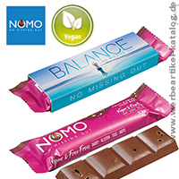 Veganer NOMO-Schokoriegel, süße Werbung, bedruckt mit Ihrem Logo! 