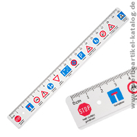 Günstiges 20 cm Verkehrszeichen Lineal aus Kunststoff - ein Werbeartikel für Kinder, der wirklich Sinn macht. Günstiges 20 cm Verkehrszeichen Lineal aus Kunststoff - ein Werbeartikel für Kinder, der wirklich Sinn macht.