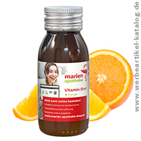 Vitamin Shot Orange, mit seiner fruchtigen Mischung hlt dieser Werbeartikel, was er verspricht! 