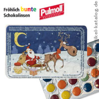 Leckerer Streuartikel für Weihnachten mit fröhlich bunten Schokolinsen oder Pulmoll-Halsbonbons 