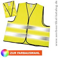 Warnweste, Werbeartikel mit stark reflektierenden Streifen. Warnweste, Werbeartikel mit stark reflektierenden Streifen.