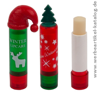 Weihnachtsgruß, Werbeartikel Lippenpflege für Weihnachten