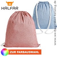 Zugbeutel PLANET, Halfar Werbetasche aus pre-recycelter Baumwolle 5 OZ Zugbeutel PLANET, Halfar Werbetasche aus pre-recycelter Baumwolle 5 OZ
