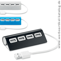 ALUHUB, 4 Port USB Hub, als Werbeartikel mit Ihrem Logo.