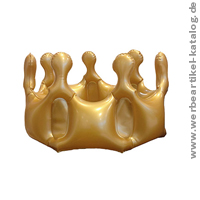 Aufblasbare Krone Corona, gold - als Werbemittel, bedruckt mit Ihrem Logo! .