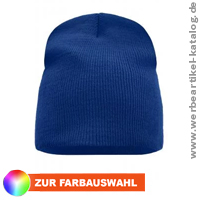 Beanie No. 1 - Strickmtze in vielen Farben mit Ihrer Werbung bestickt.