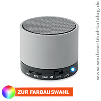 Bluetooth Lautsprecher, rund, Round Bass - Kundengeschenke, bedruckt mit Ihrem Logo. 