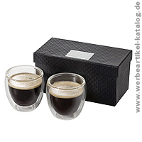 Boda Espresso-Set, 2-teilig, Werbegeschenke mit Ihrem Logo per Lasergravur